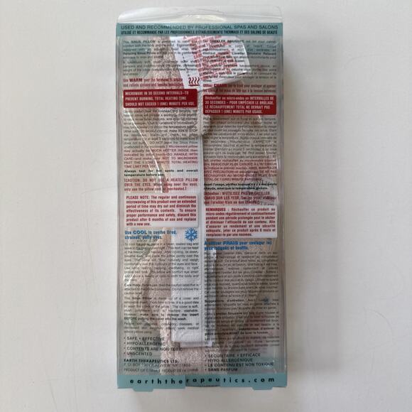 NIB Earth Therapeutics Relaxing Sinus Pillow Hot/Cold Therapy Spa Relief NEW - Picture 3 of 4